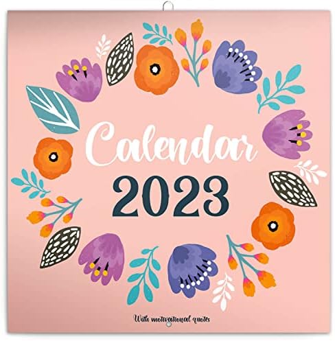 Presco Group 2023, Motivational Quotes Wall Calendar, Monthly Calendar, 16 Month Hanging Presco Group Sep 2022 - Dec 2023, 12x12 in.