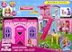Barbie Chelsea Spielzeug-Puppenhaus mit über 15 Accessoires, das Pop-up-Haus erweitert Sich auf über 42 x 33 cm mit 5 Spielbereichen und Rutsche, mit Kleiner Puppe und Hund, JFW49