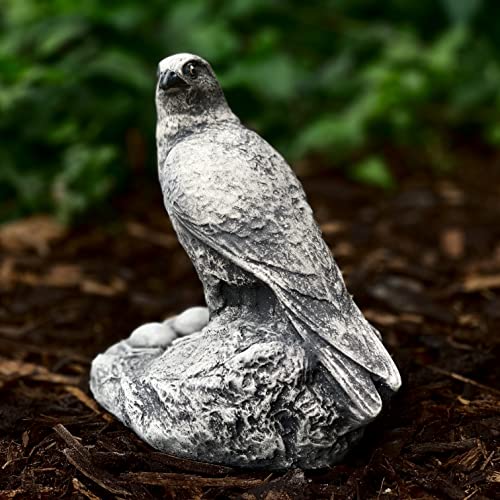 OLOMA Estatua de pájaro de jardín al aire última intervensión figura de pájaro de hormigón adorno único decoración de patio de pájaros linda escultura de pájaro familiar jardín piedra regalo cemento