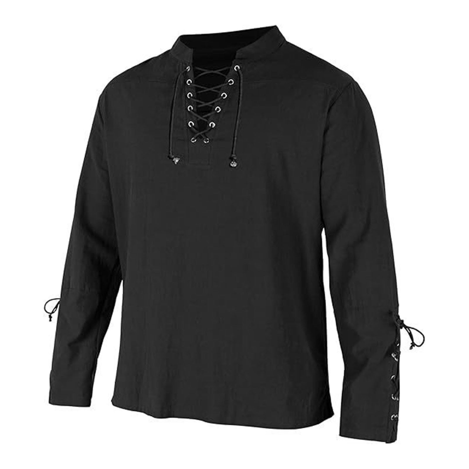 Camisa Bordada Hombre Camisa Medieval Top Manga Larga Halloween Disfraz Camisa Camisas Rojo Cuadros Hombre