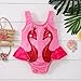 Baby Beach Outfits Baby Summer Fashion Toddler Kids Swimwear Print Girls Clothes One-Piece Ruched (Hot Pink, 0-6 Months)