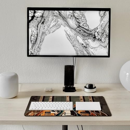 Guitars Art Desk Pad grande protector de escritorio blanco miniatura 7