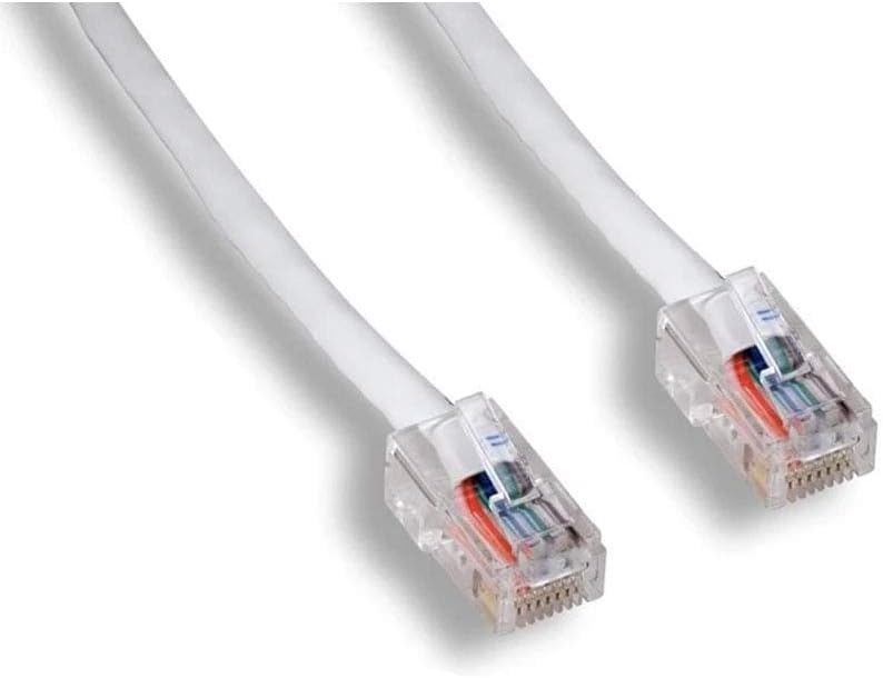 FireFold Cat5e Ethernet Patch Cable White 100ft with Gold Plated RJ45 Connectors – 350 MHz High Performance Patch Cord – 4 UTP 24 AWG Stranded Copper Pure Conductors with PVC Jacket