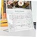 OSALADI Acrylic Memo Board Set Multi-Function Dry Erase Writing Board for Desk Tabletop Pen for Home and Office Planning
