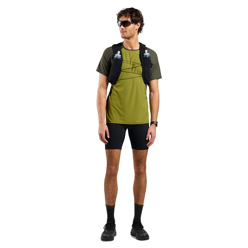 Odlo X-ALP Trail Camiseta de Running Hombres Verde - Guacamole - Deep Depths XL