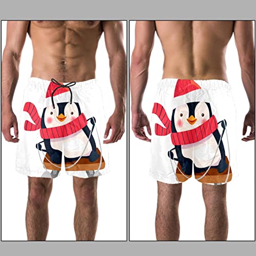 Maillots de bain hommes JDEZ cadeau pingouin de Noël pour short de plage