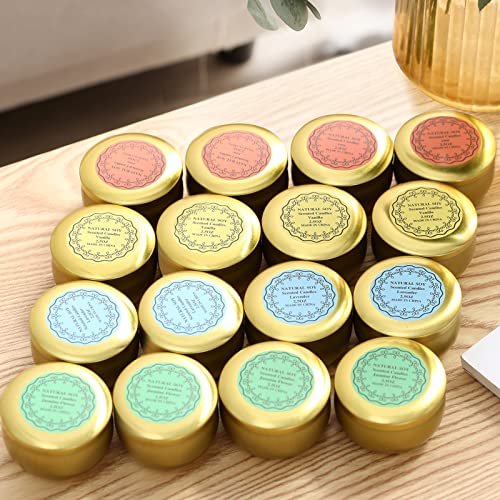 Qinxiang Scented Candles Gifts Set,16 Pack Natural Soy Wax Travel Tin Jar Candles For 2.5 Oz Aromatherapy Candles For Family Gatherings, Festive Candles #TOP3
