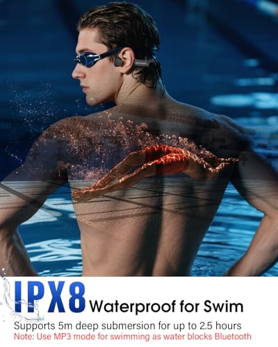 Cuffie a Conduzione Ossea Nuoto, IPX8, MP3 8 GB, Bluetooth 6.0 3 Cuffie a Conduzione Ossea Nuoto, IPX8, MP3 8 GB, Bluetooth 6.0 - immagine 3