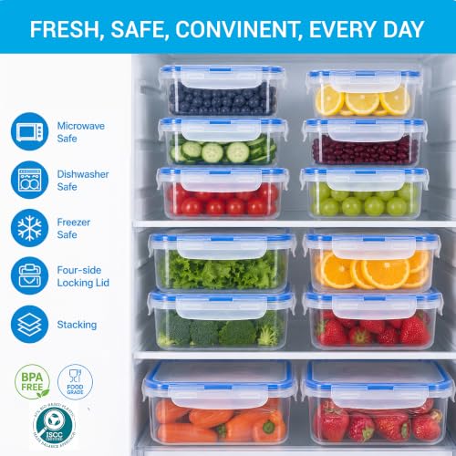 Image of LocknLock Classic Rectangular Plastic Airtight Food Storage Container With Leak Proof Lid, 350 Ml, 1 Piece, Transparent