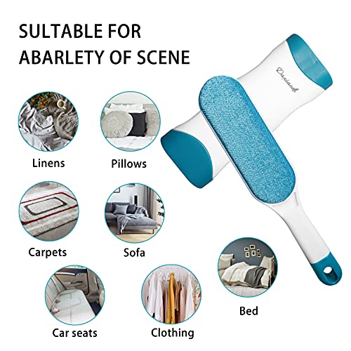 2 Pack Furniture Lint Remover Brushes, Double Sided Self Cleaning Loose Hair Catcher for Pet, Hair Cleaner for Clothes, Sofa, Carpet - Image 4