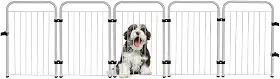 Cercado Pet Dobrável Portátil 5 Modulos Segurança Branco