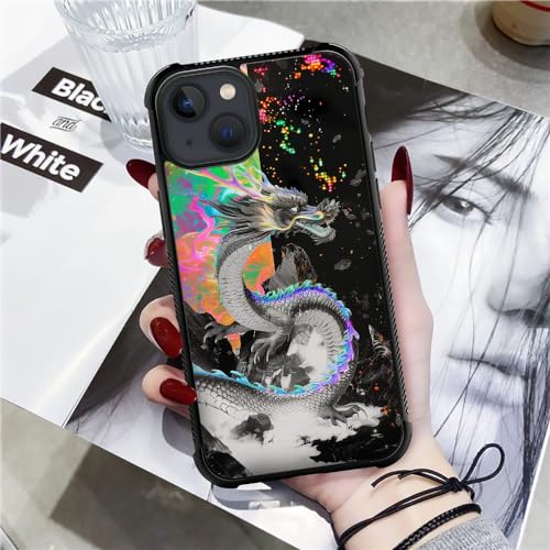 CARLOCA Compatible with iPhone 15 Case,Trippy Dragon Colorful Graphic Design Shockproof Anti-Scratch Drop Protection Case for iPhone 15 - image 7