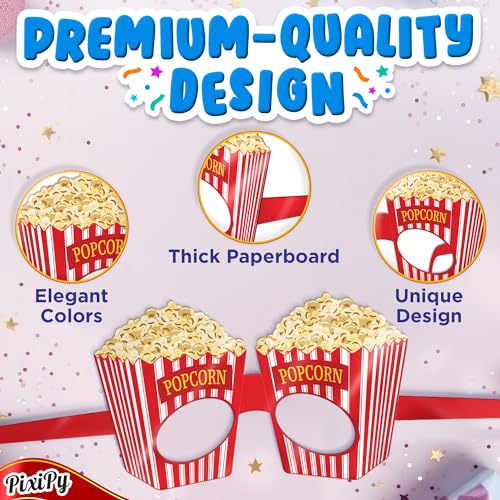 image for PixiPy Funny Paperboard Photo Booth Props Glasses - 30 pc - Hawaiian P