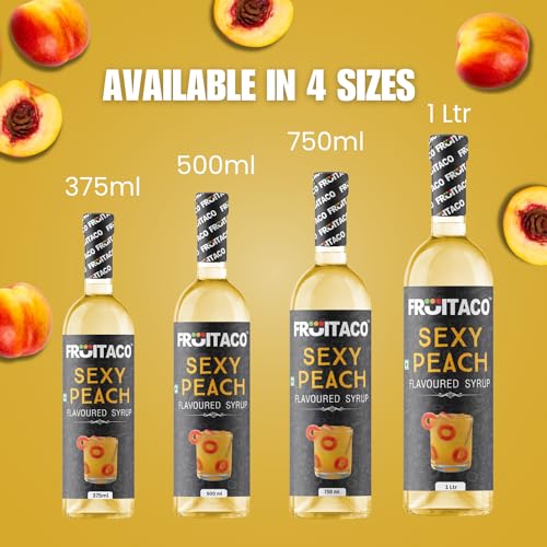 Image of Fruitaco Peach Syrup: Perfect Mixer For Enhancing Mocktails & Cocktails, Drinks, And Mojitos At Parties, Conveniently Packaged In A, Liquid - 750 Ml Bottle For All Your Mixing Needs | Non-Alcoholic