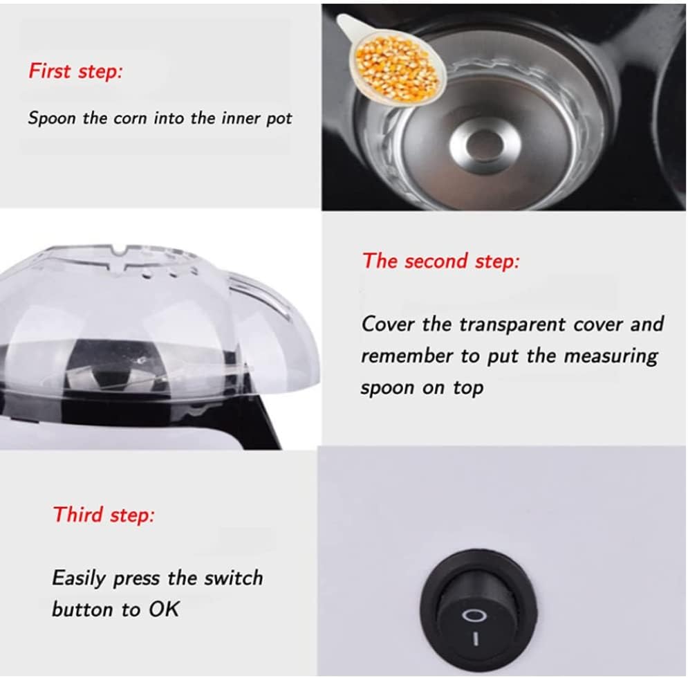 Popcorn Poppers Mini Home Popcorn Maker Kitchen Small Appliances 1200W For Home Bar Cafe Karaoke Room
