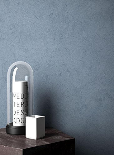 NEWROOM carta da parati barocca azzurre fliselina Uni Struktur bella ottica 3D moderna e nobile design moderno e nobile ottica 3D , inclusivi Guida alla tappezzeria