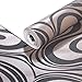 Q QIHANG Modern Abstract Curve 3D Wallpaper Roll Mural Papel De Parede Flocking for Striped Black Brown Color Unpasted Living Room Wall Paper 0.7m x 8.4m=5.88㎡