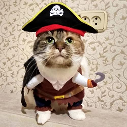 Meihejia Cat Pirate Costumes - Super Cute Pet Pirate Costume For Small Dogs & Cats (Medium) #TOP1