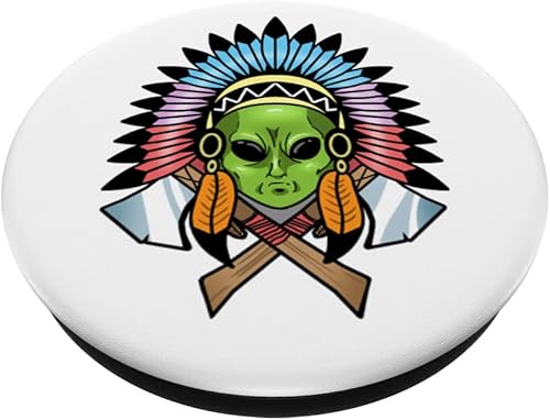 Miniatura 2 de Nativ American Indian Chief Alien PopSockets Swappable PopGrip