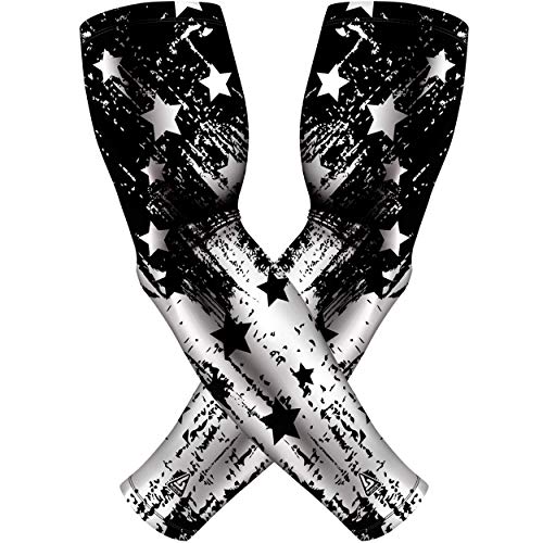 Image of B-Driven Sports Pro-Fit Compression Arm Sleeves - 1-Pair, 30+ Designs, Adult /Youth Sizes, for Athletic and General Purpose Use.