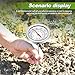 Tellegloww Compost Thermometer 39.4 Inch Stem Composting Soil Thermometer Waterproof Soil Temperature Thermometer, Fahrenheit and Celsius, Stainless Steel, with Composting Temperature Guide