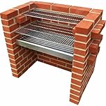 SunshineBBQs DIY Brick BBQ Kit 67cm x 40cm - Heavy Duty 6mm Stainless Steel Cooking & Warming Grill
