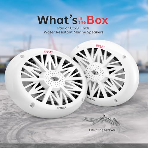 Pyle 6.5 Inch Dual Marine Speakers - 2 Way Waterproof and Weather Resistant Outdoor Audio Stereo Sound System with 150 Watt Power, Polypropylene Cone and Cloth Surround - 1 Pair by Pyle - Image 4