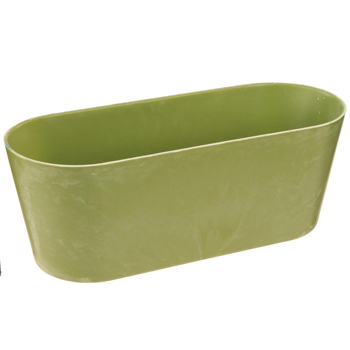 Viana Pflanzschale oval Grün Kunststoff Balkondeko 27x11x10cm 3er-Set