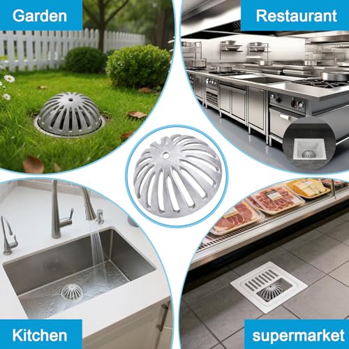 Coladores para drenaje de piso 3 unidades aluminio resistente miniatura 2
