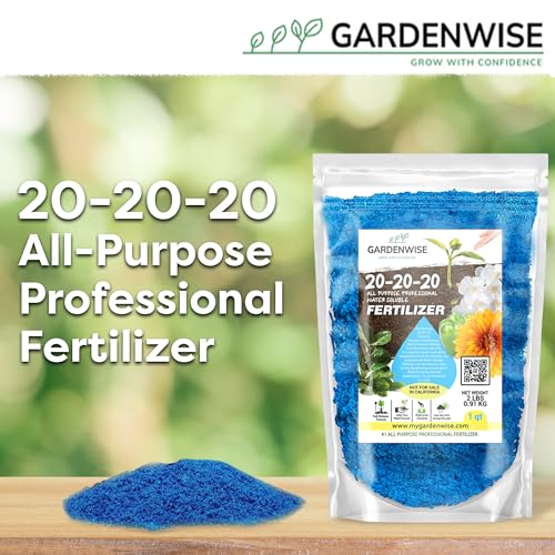 Image of Gardenwise 20-20-20 Water-Soluble Fertilizer - Powder for Liquid Plant Food for Indoor & Outdoor Plants, Orchids, Vegetables, Lawns, Flowers - 20 20 20 Fertilizer (10 QUARTS)