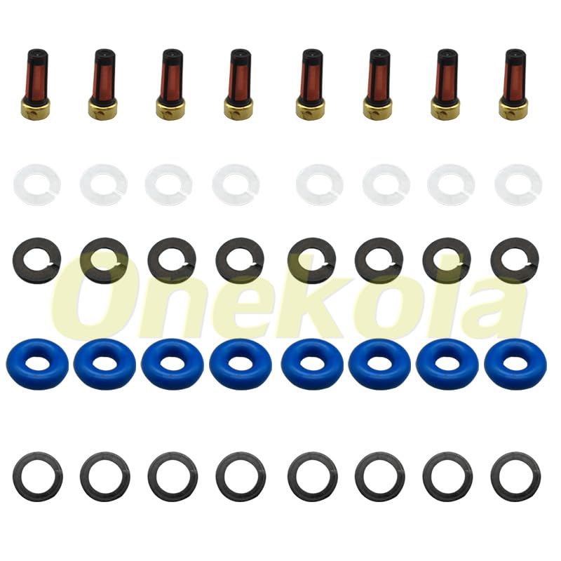 Fuel Injector Service Repair Kit Filters O rings Seals Grommets For Mazda Speed 3 6 CX-7 Turbo 2.3L L3K9-13-250 E7T20171 - (Color: 4set)