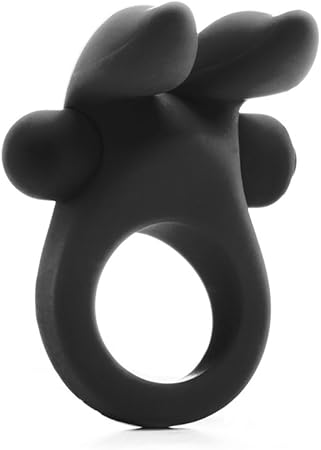 SHOTS TOYS - Rabbit Anillo Vibrador, Conejito Negro