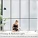 Coavas Window Privacy Film Frosted Glass Window Film Stained Glass Window Film Bathroom Window Frosting Film Day and Night Privacy Heat Blocking Non-Adhesive Window Tint for Home Office 17.5x78.7