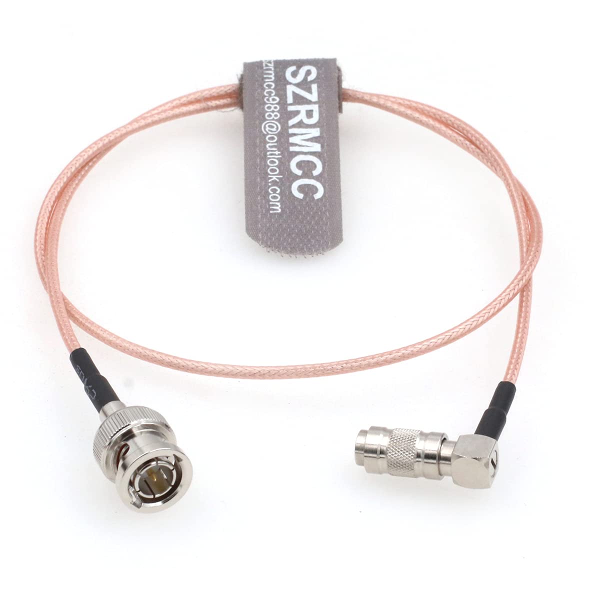 SZRMCCHD SDI BNC Male to Right Angle DIN1.0/2.3 Male RG179 75ohm RF Coaxial Cable for 4K Video Camera Monitor Recorders (60cm/24inch)