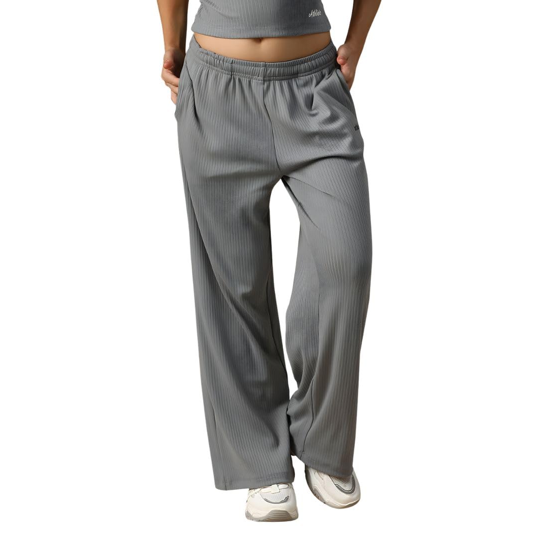athlisis Women Relaxed Fit Mid-Rise Track Pants Comfortable Stretch Activewear for Gym, Walking Soft Elastic Waist Casual Sports Pants-picture-11