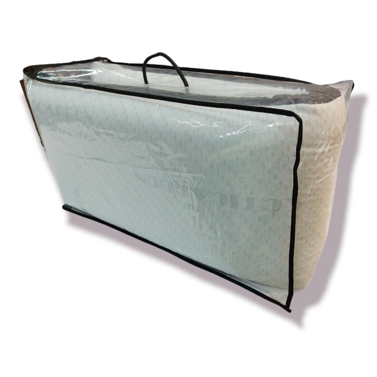 Almohada viscoelástica de carbono activo - Elimina olores, estática, humedad y bacterias - Transpirable Microperforada doble funda - Suave y cómoda - Recomendada para personas con alergias (135 cm)