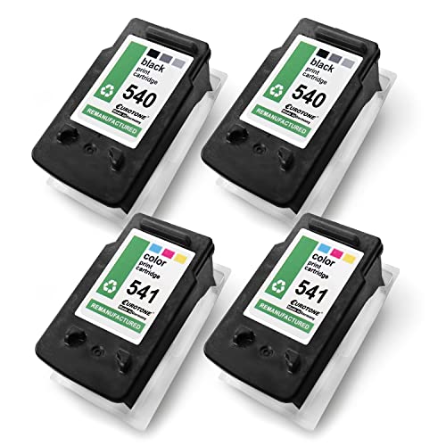 Cartouches PG540XL CL541XL Eurotone pour Canon MX 375 395 435 multipack de 4