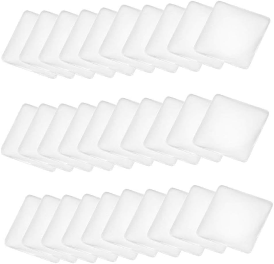 EXCEART 100 piezas de cabujones de cúpula de vidrio cuadrado con parte trasera plana de cristal transparente para foto colgante de joyería artesanal