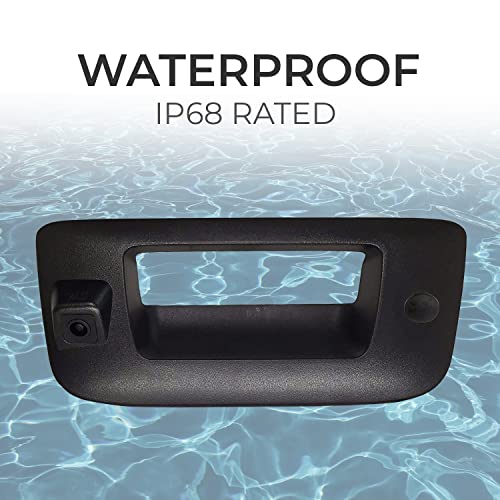 Master Tailgaters Replacement For Chevrolet Silverado / Gmc Sierra (2007-2013) Black Tailgate Handle With Backup Camera With Key Hole Plug #TOP3