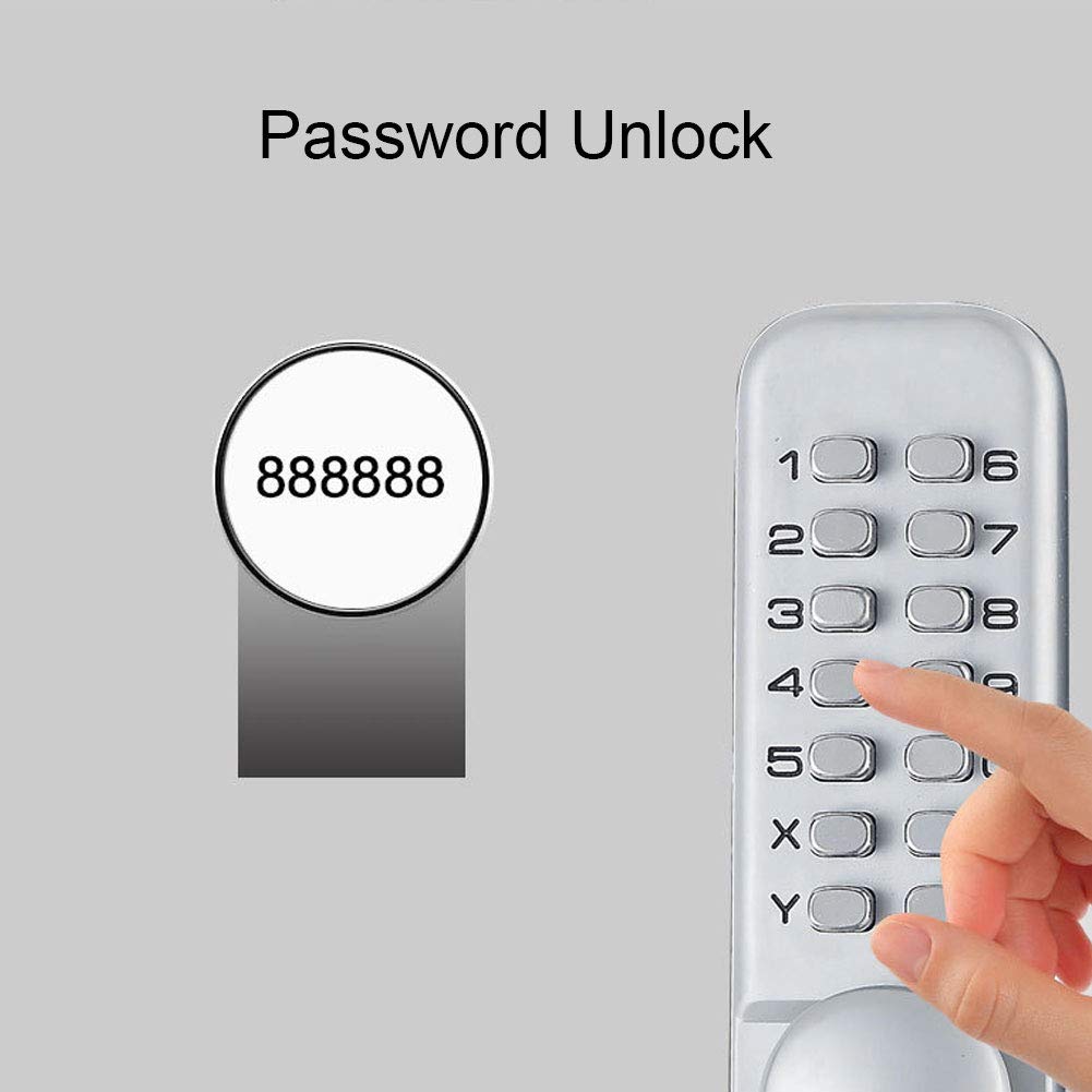 Chrees Lucchetto Codificato Senza Chiave Lucchetto a Combinazione Meccanica Intelligente Resistente All'acqua per la Sicurezza Domestica Password a 11 Cifre Facile Installazione per Cancelli Esterni