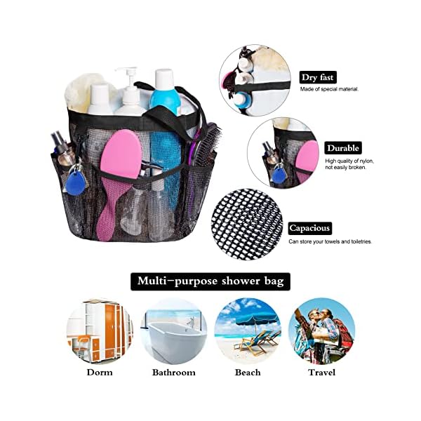 Attmu Mesh Shower Caddy Portable for College Dorm Room Essentials with