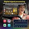 Radio de auto de 10 pulgadas doble DIN inalámbrica con Apple CarPlay y Android Auto, radio doble DIN con Bluetooth 5.0/Navegación/Control por voz/Mirror Link 8
