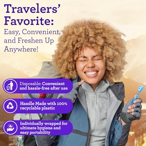 GuruNanda Ready-to-Go Disposable Mini Travel Toothbrushes - Butter on Gums Softex Bristles, Pre-Pasted Toothbrush & Toothpick - Fluoride-Free, No Rinsing Needed, 70 Ct 15 GuruNanda Ready-to-Go Disposable Mini Travel Toothbrushes - Butter on Gums Softex Bristles, Pre-Pasted Toothbrush & Toothpick - Fluoride-Free, No Rinsing Needed, 70 Ct - Image 7