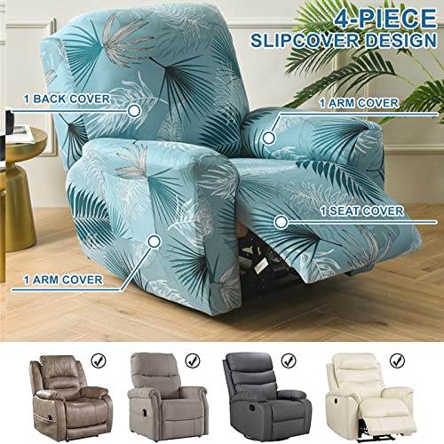 Image of Eco-Ancheng Recliner Slipcovers 4-Pieces Lazyboy Recliner Covers Recliner Couch Covers Recliner Chair Cover Non Slip Reclining Slipcovers with Storage Pockets Furniture Protector for Living Room
