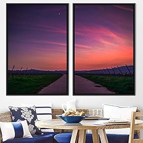 signwin 2 Piece Framed Canvas Wall Art Colorful...