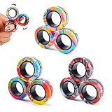 9Pcs Magnetic Rings Fidget Toy Set, Idea ADHD Anxiety Decompression Magnetic Fidget Toys Adult Fidge