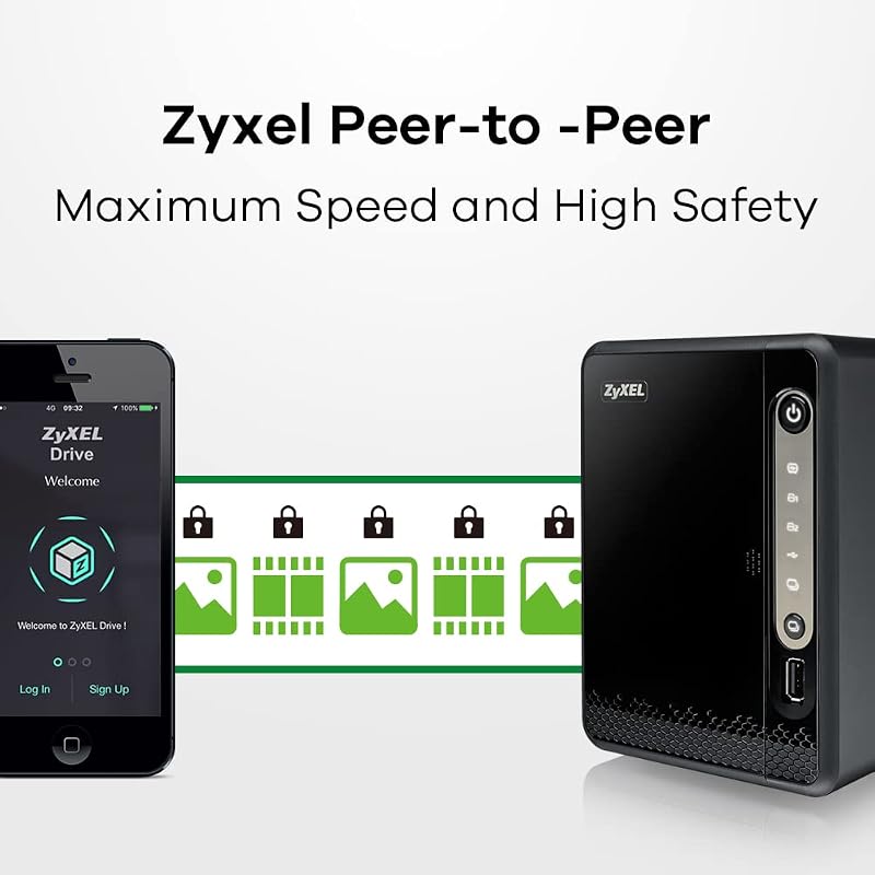 Zyxel NAS326 2-lemezes otthoni tárolóegység RAID 1 támogatással