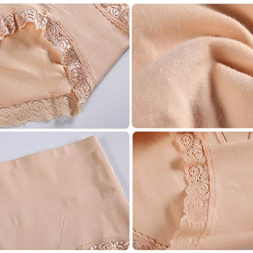 Image of Women's Cotton Underwear,Ladies Soft Stretch Tummy Control Comfy No Muffin Panties Boyshorts