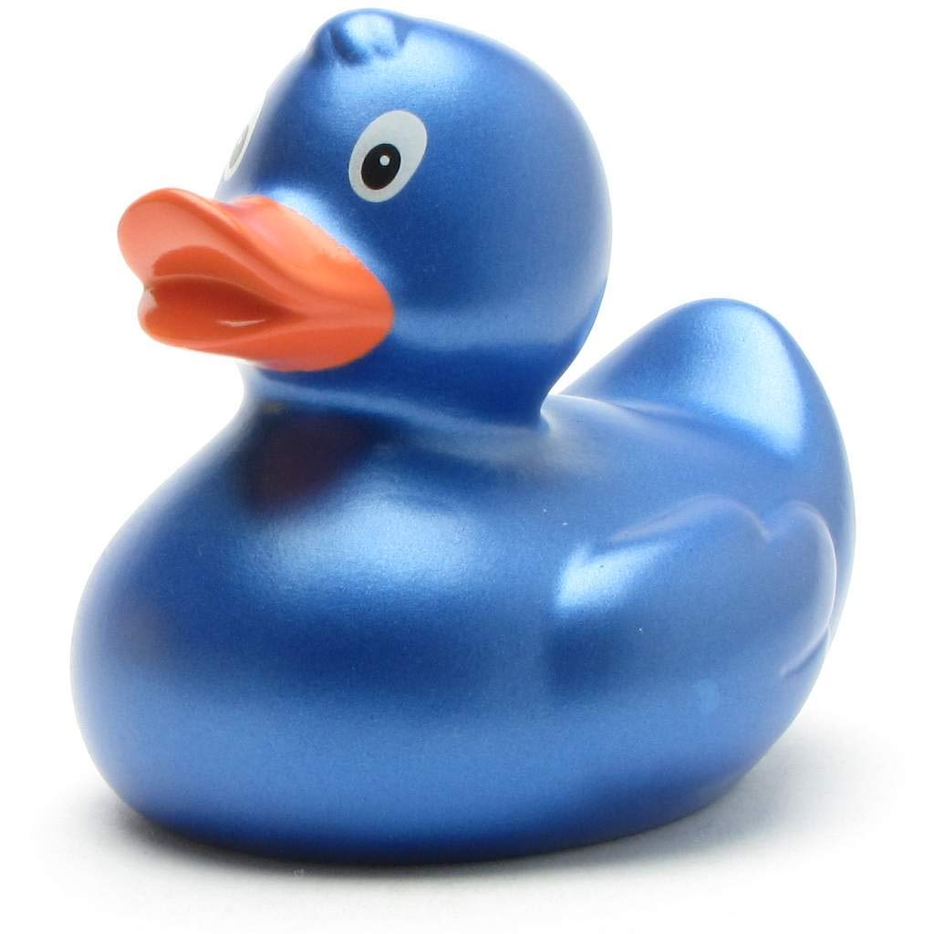 DUCKSHOP Badeente – Latex, Handbemalt, 7,5 Cm, Mit Leichter Quietschfunktion