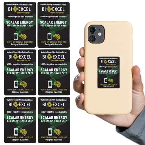 Bodyhealth Chip for Cell Phone, Shung Electromagnetic Blocker for Cell Phone and Neutralize, Shield Cell Phones Electronic Device Waves and Energy, 6 Pack